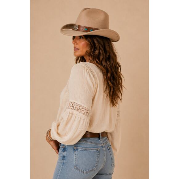 Scala 100% Wool Cowboy Hat Turquoise Concho One Size Western Cowgirl main image 6